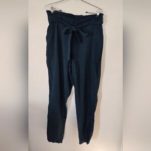 Teal paper bag pants Old Navy size Medium Tall